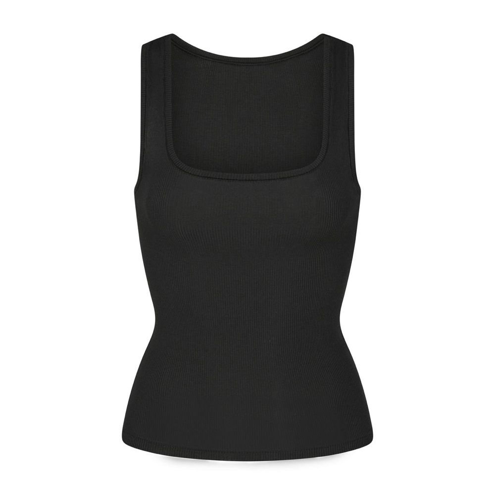 Skims Cotton Rib Tank - Soot